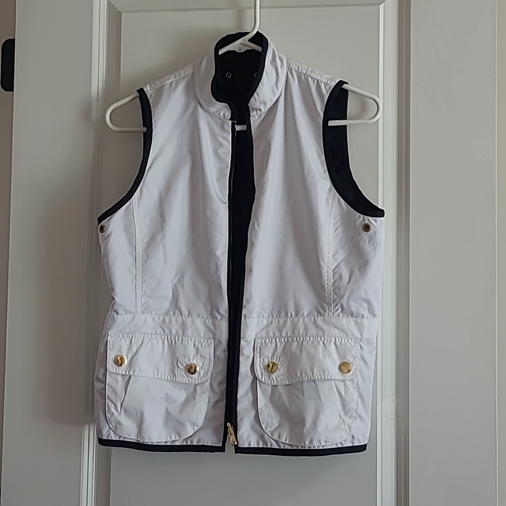 Lauren Ralph Lauren Reversible Vest with Gold Embroidered Crest - Picture 4 of 10